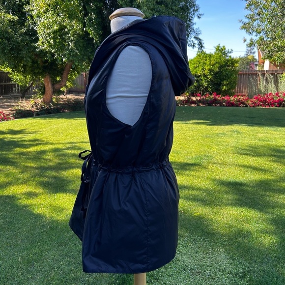 EILEEN FISHER Nylon Hooded Drawstring Vest | Size Large - Picture 5 of 14